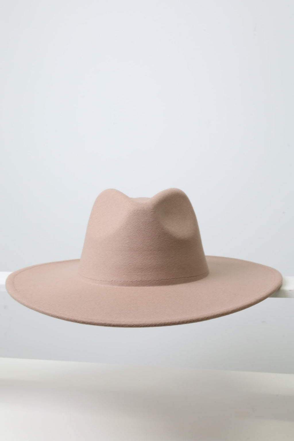 Wide Brim Taupe Fedora Hats