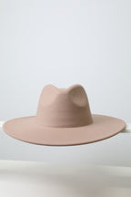 Wide Brim Taupe Fedora Hats