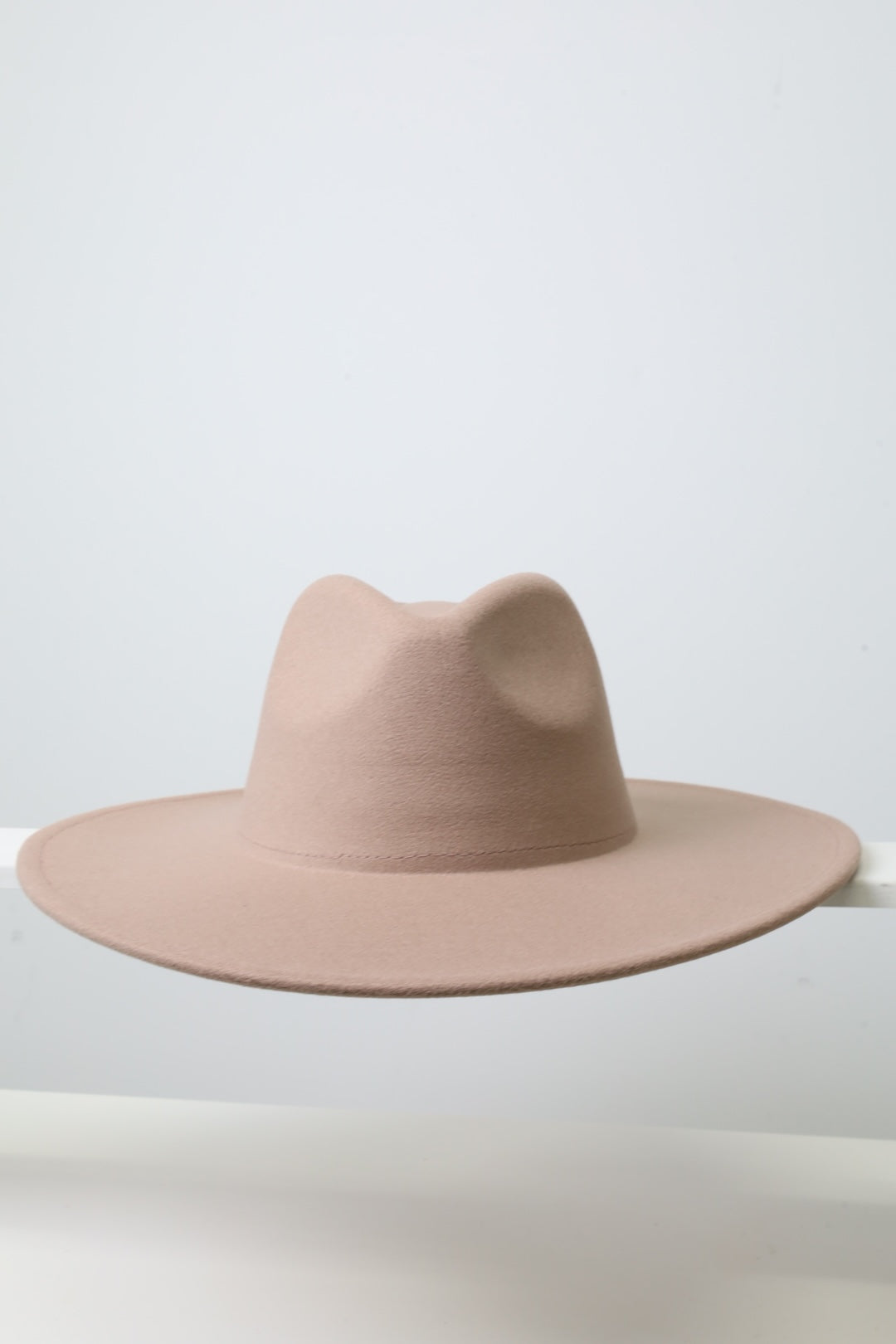 Wide Brim Taupe Fedora Hats