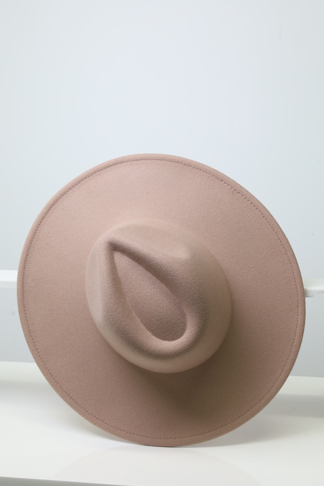 Wide Brim Taupe Fedora Hats