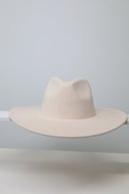 Wide Brim Ivory Fedora Hats