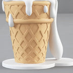 Ice Cream Melting Cat Sculpture – Sweet, Playful Decor