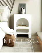 Cave  Boho Style Side Tables and Night Stands with Open Storage