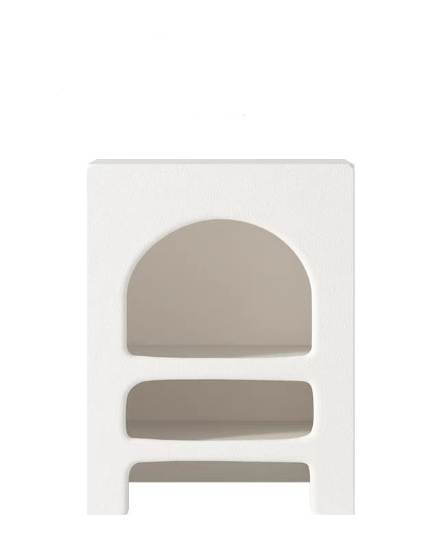 Cave  Boho Style Side Tables and Night Stands with Open Storage