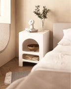 Cave  Boho Style Side Tables and Night Stands with Open Storage