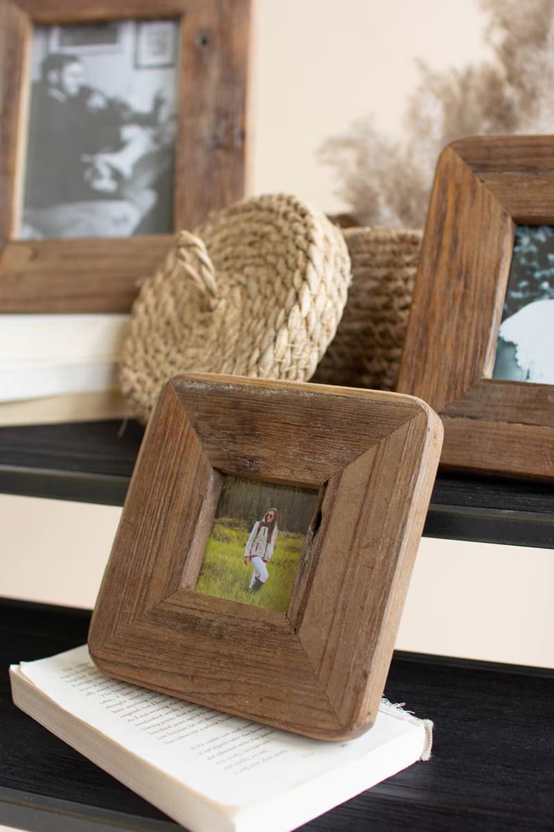 Kalalou Set of 3 Recycled Wood Photo Frames