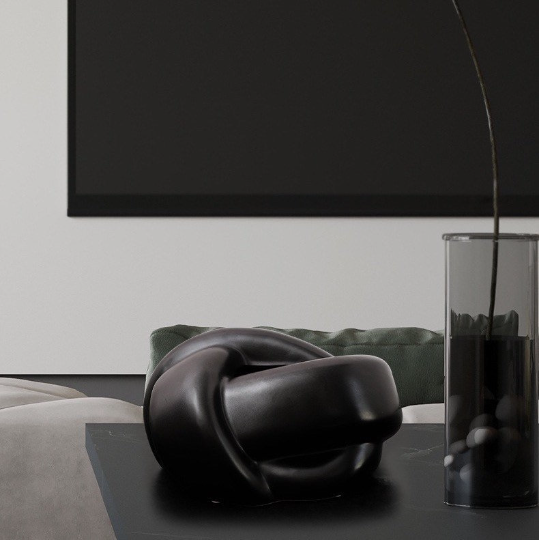 Ceramic Bubble Twisted Knot Tissue Box Holder