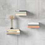 Minimalist Floating Bookshelf – Invisible Wall-Mounted Storage for Books & Decor Set of 3