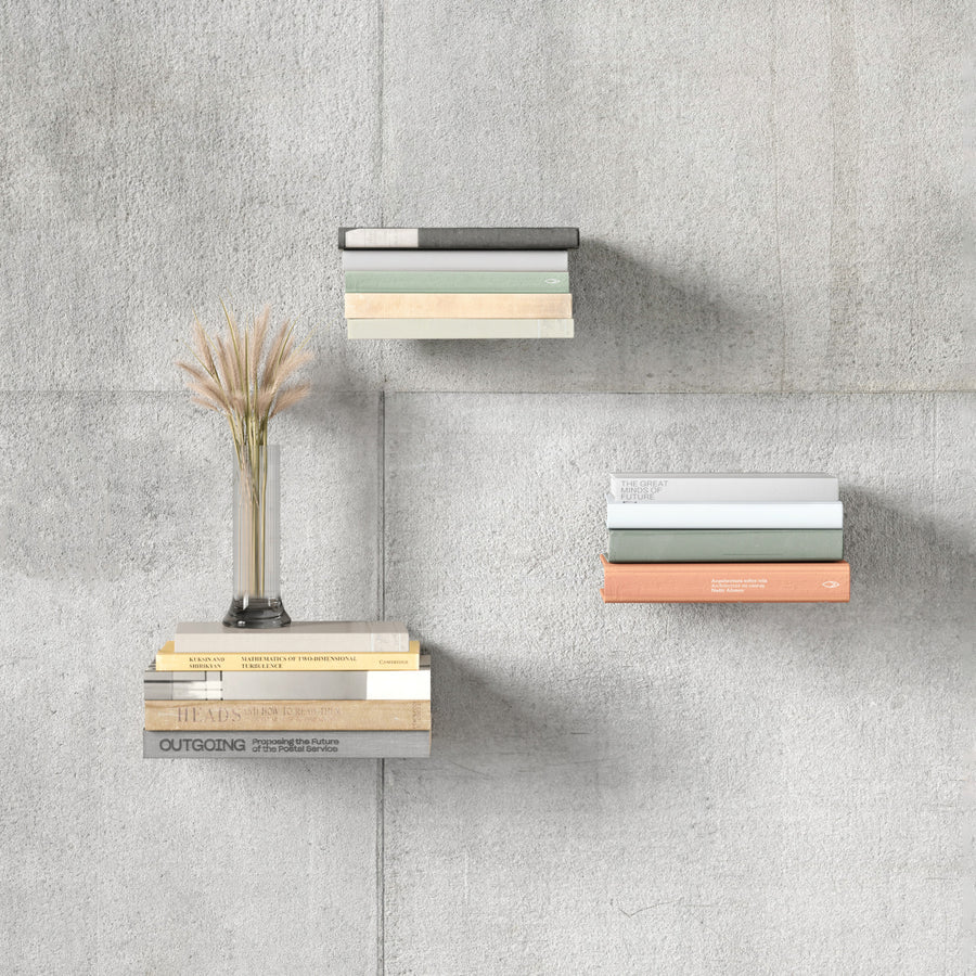 Minimalist Floating Bookshelf – Invisible Wall-Mounted Storage for Books & Decor Set of 3