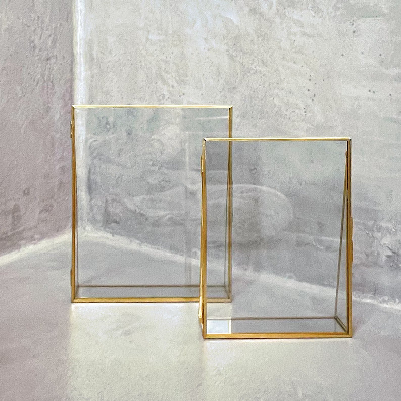 Gold-Edged Display Floating Picture Frames