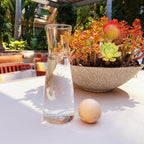 Modern Glass Carafe with Wooden Spherical Ball Cork - Plastic Free Water Carafe