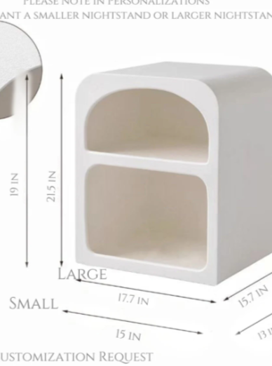 Boho Modern Side Tables with Open Storage Night Stands