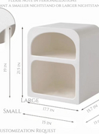 Boho Modern Side Tables with Open Storage Night Stands