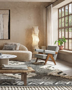 Japanese Wabi-Sabi Rice Paper Irregular Floor Lamp