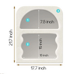 Boho White Side Table Wavy Storage Shelf from Ausique Decor